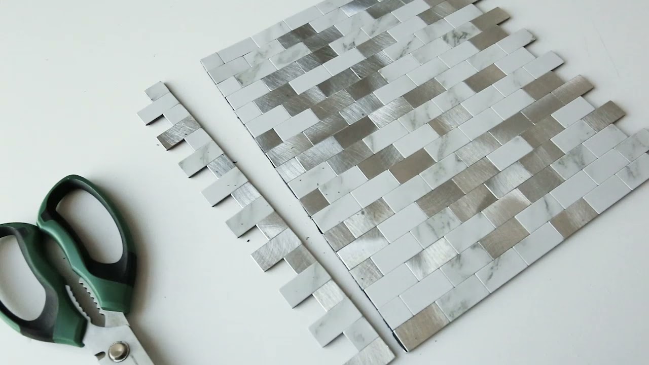 BeNice Metal Azulejos Adhesivos Para Cocina,Adhesivos Para Pared,Ladrillo Adhesivo