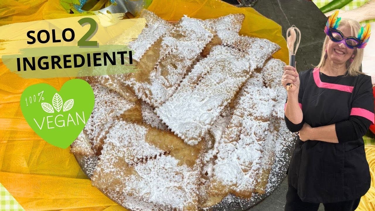 NODINI /CHIACCHIERE -SFRAPPOLE DI CARNEVALE‼️VEGAN SENZA LATTOSIO  -‼️CON SOLO 2 INGREDIENTI