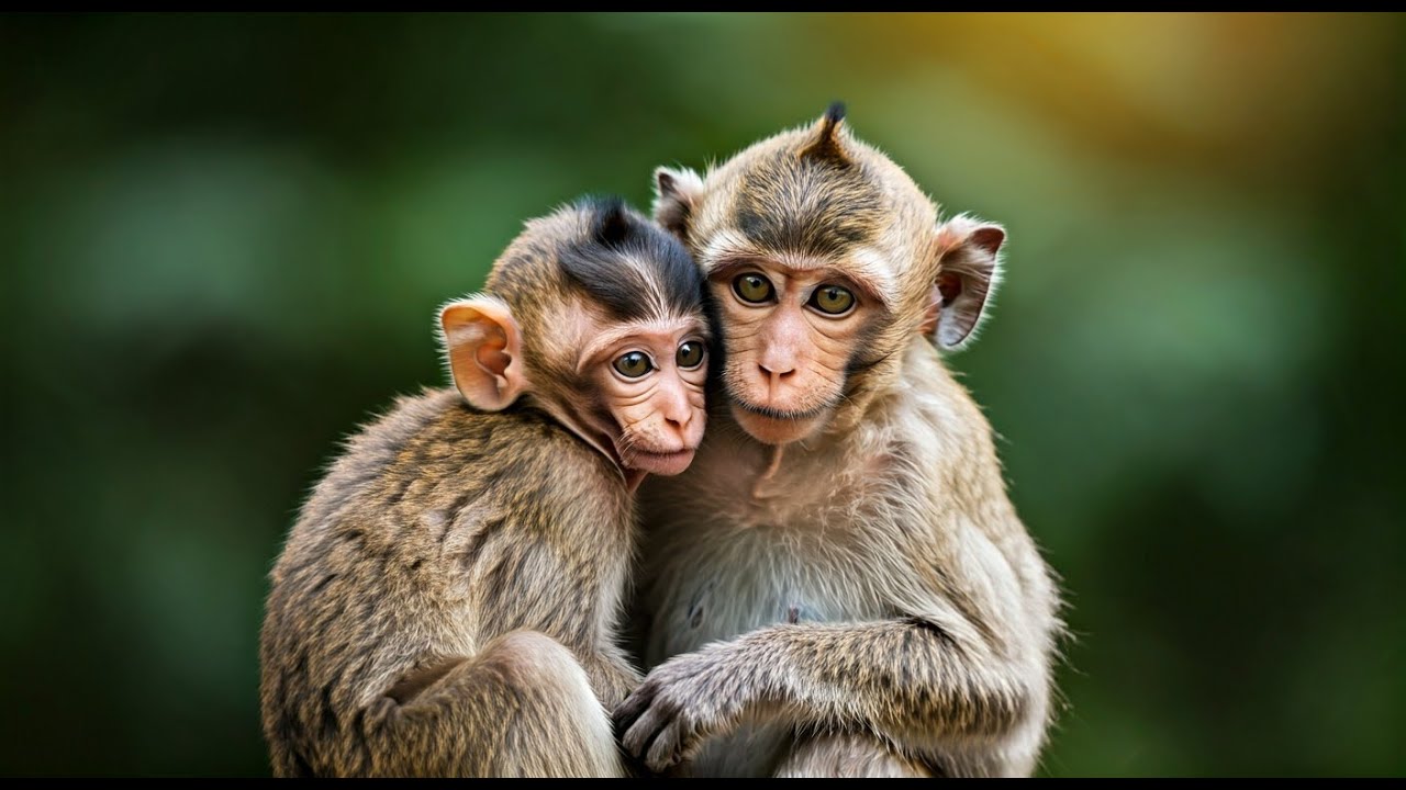 Precious Moments Baby Monkey & Mom Enjoying Life