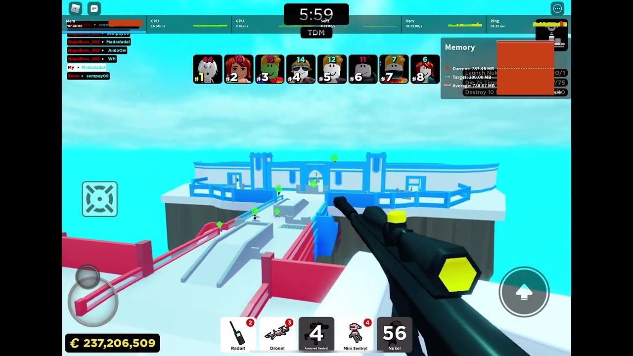 Roblox big paintball max nukes with the Elite Sniper 😉