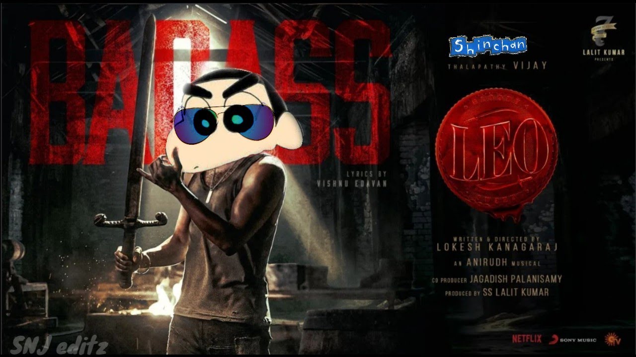 shinchan version leo - badass | thalapathy vijay | anirudh ravichander | SNJ editz