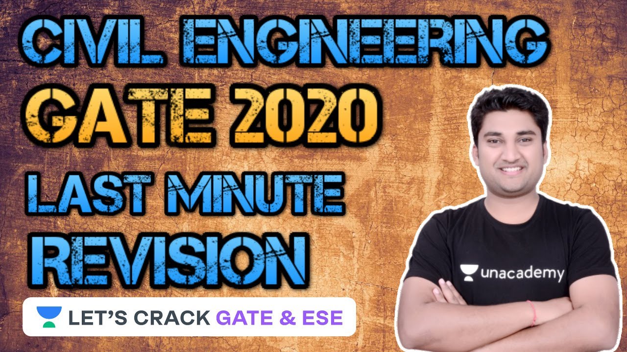 Last Minute Revision | GATE 2020 | Civil Engineering | Apoorv Mittal