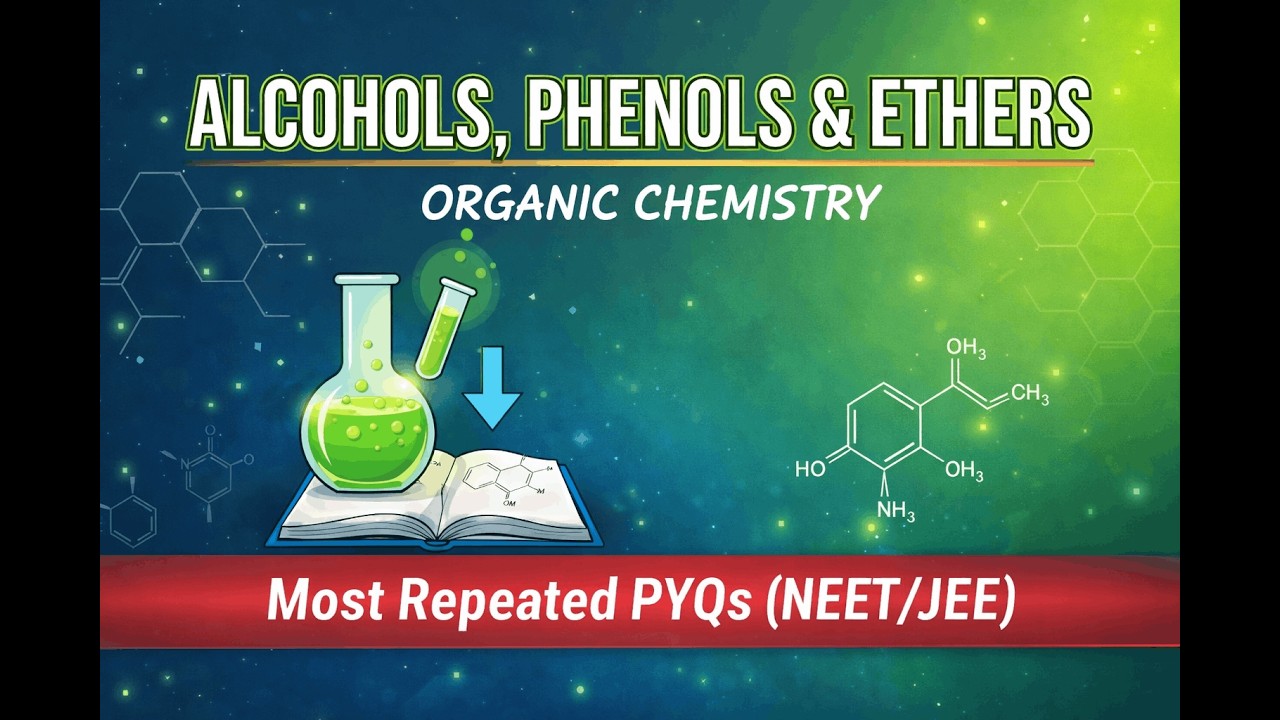 Alcohols, Phenols & Ethers | (NEET/JEE) 2026: Most Repeated PYQs