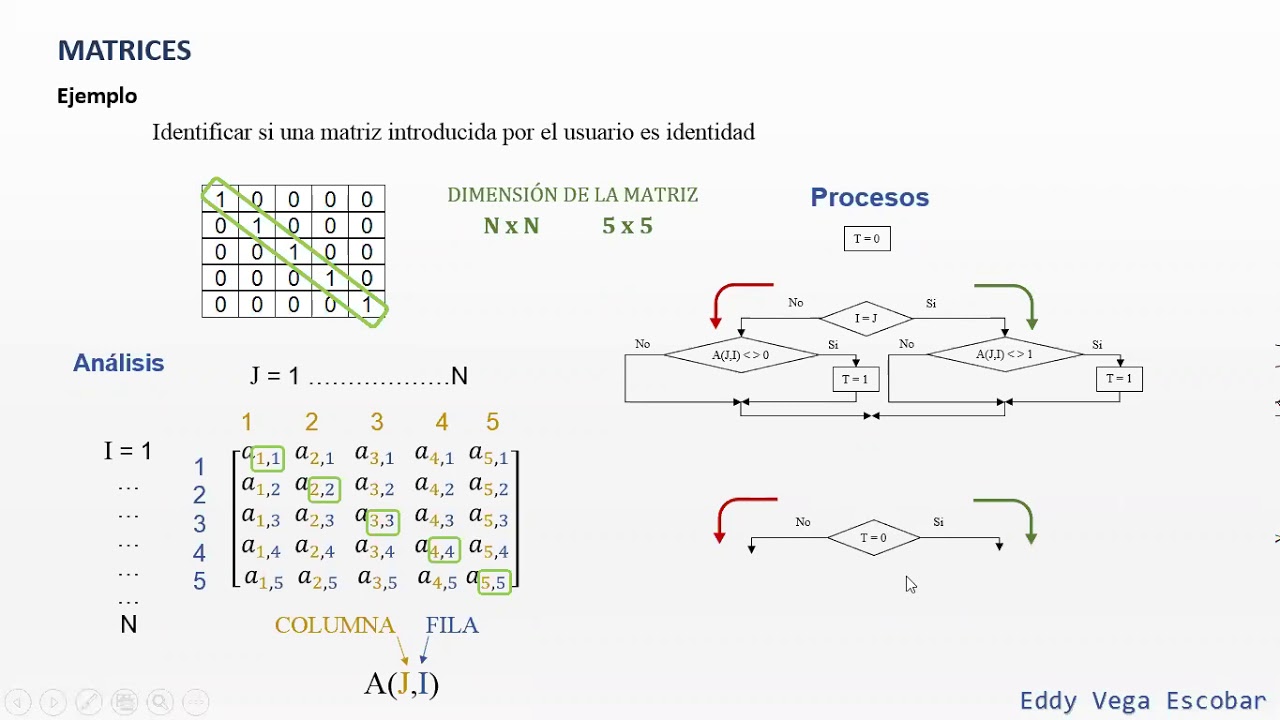 Diagramas de flujo.  CARGAR Y MOSTRAR MATRIZ