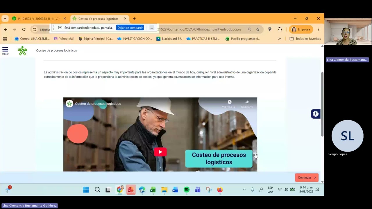 Ficha 3070333 Sesión en línea No  1 Costeo procesos logísticos 20260305
