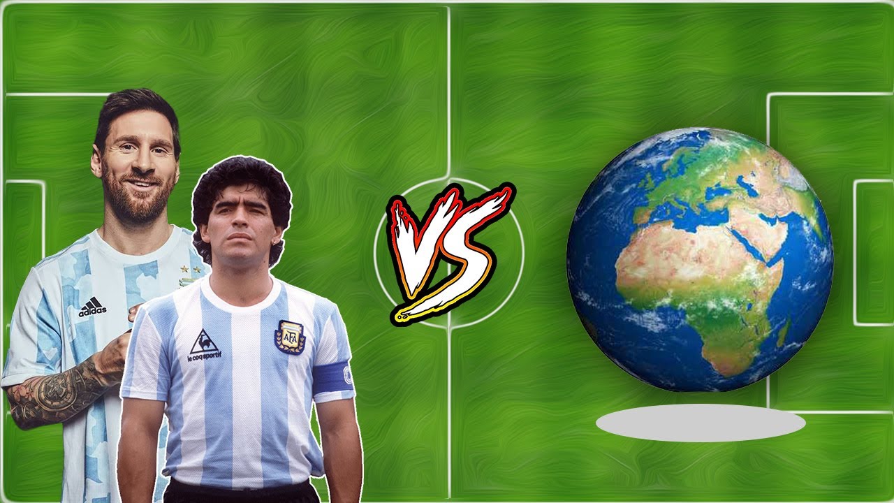 Messi Maradona VS Football