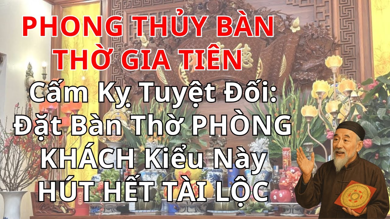 PHONG THỦY BÀN THỜ GIA TIÊN - Cấm Kỵ Tuyệt Đối: Đặt Bàn Thờ PHÒNG KHÁCH Kiểu Này HÚT HẾT TÀI LỘC