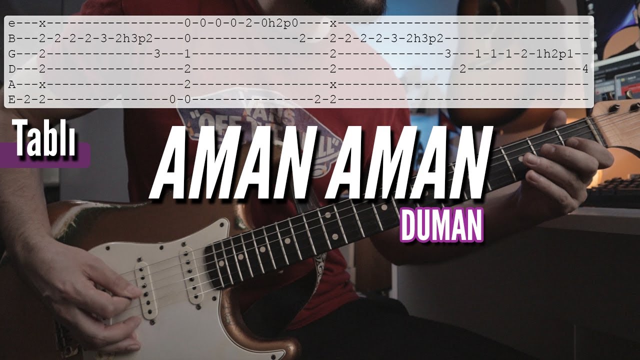 Duman - Aman Aman İntro Gitar Dersi (TABLI)