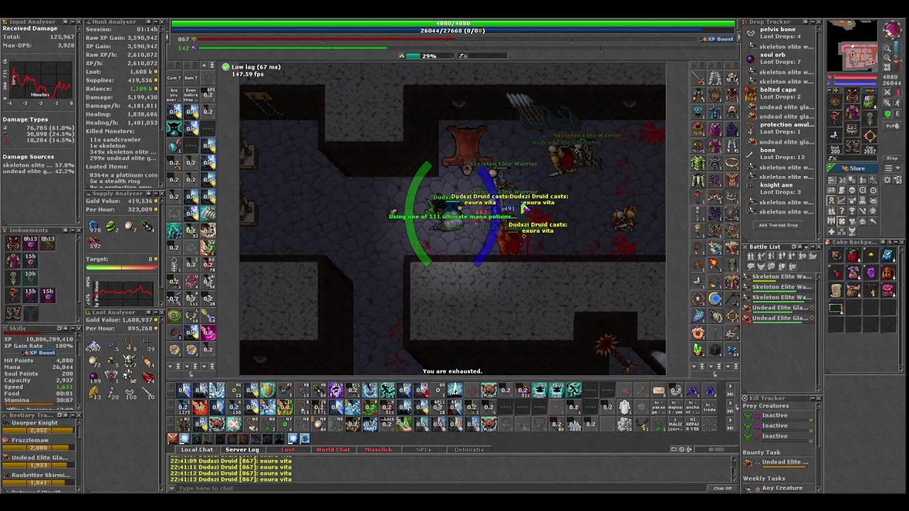 Bounty Task Undead Elite Gladiator 307/307 Elder Druid 870 Kalibra
