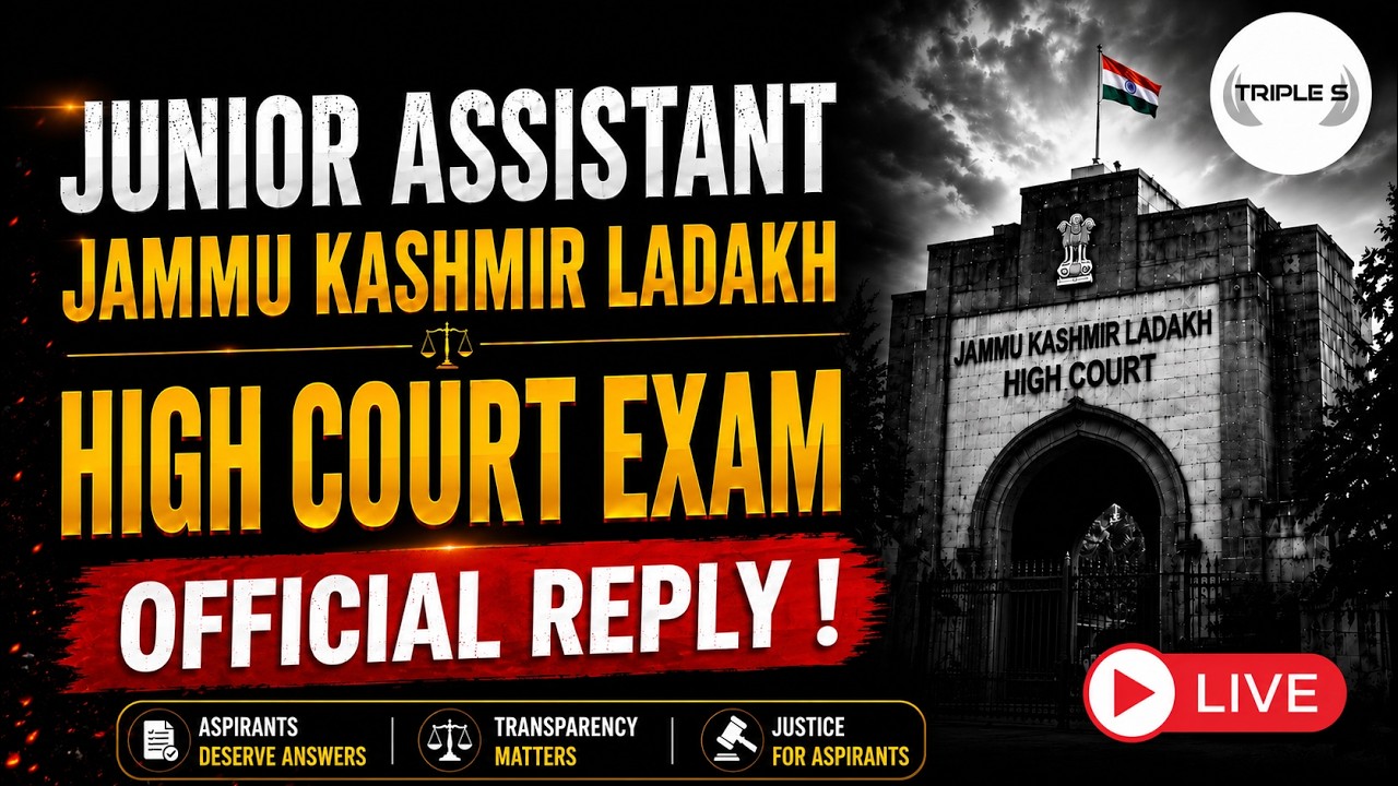 J&K High Court Junior Assistant Exam 2026 Irregularities - Official Reply from Court