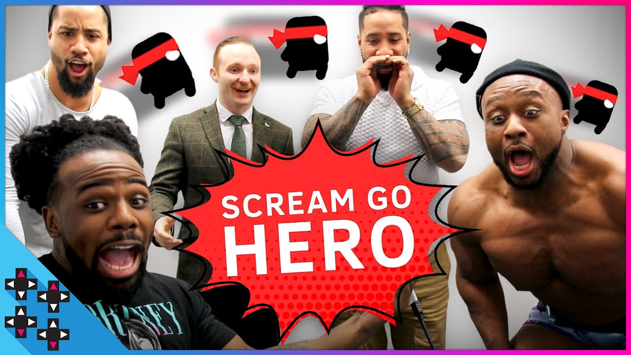 BIG E, JACK GALLAGHER, THE USOs play SCREAM GO HERO! - UpUpDownDown Plays