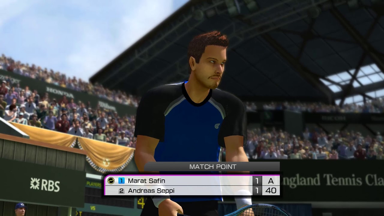 Virtua Tennis 4 Play Arcade mode using Marat Safin
