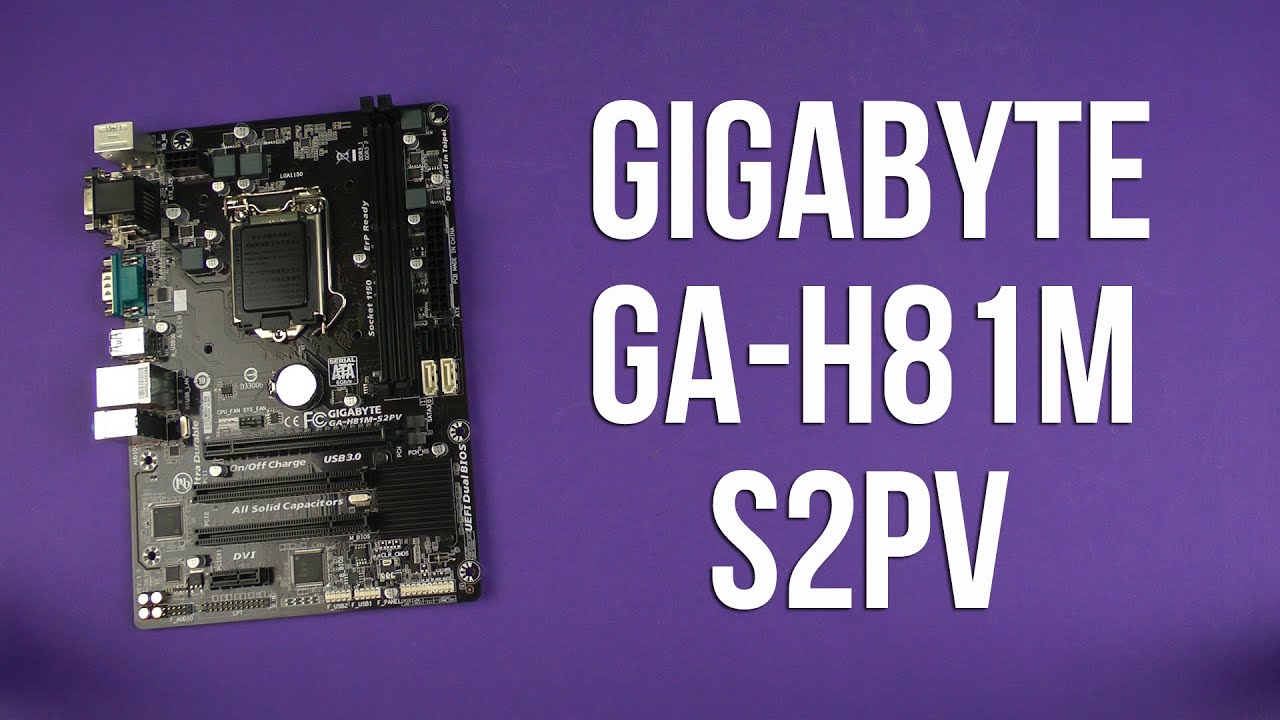 Распаковка Gigabyte GA-H81M-S2PV