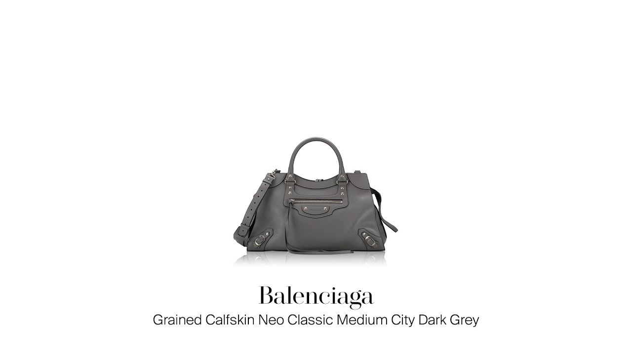 Mau Jual Tas Branded Second? Balenciaga Grained Calfskin Neo Classic Medium City Dark Grey