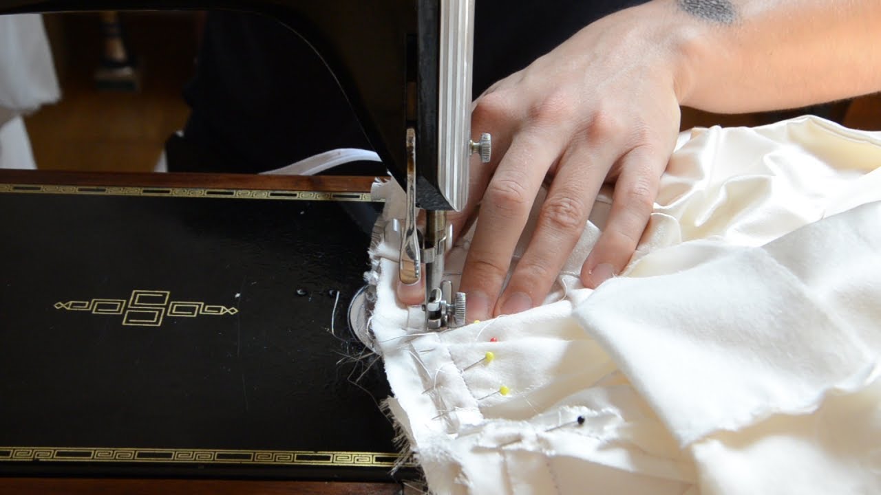 Making Silk Custom HANDMADE Wedding Dress