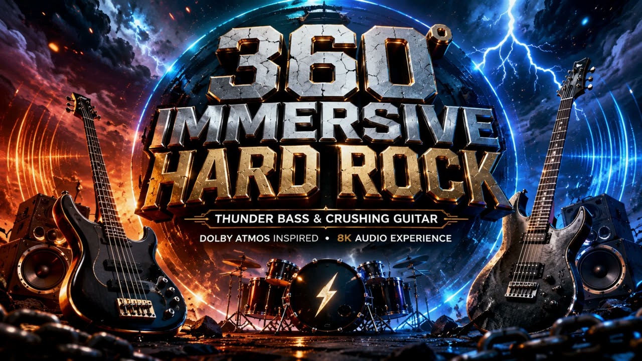 360&deg; Immersive Hard Rock | Thunder Bass & Crushing Guitar | Dolby Atmos Inspired 8K Audio Experience