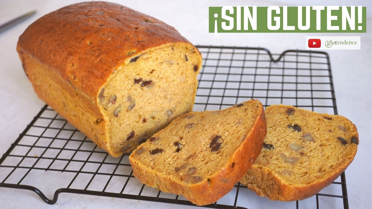 PAN SIN GLUTEN DE MOLDE TIPO BRIOCHE con boniato, nueces y pasas | opcional sin lactosa.