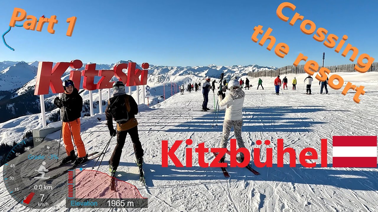 [4K] Skiing Kitzb&uuml;hel KitzSki, Crossing the Resort Part 1 Fleckalmbahn Start, Austria, GoPro HERO11