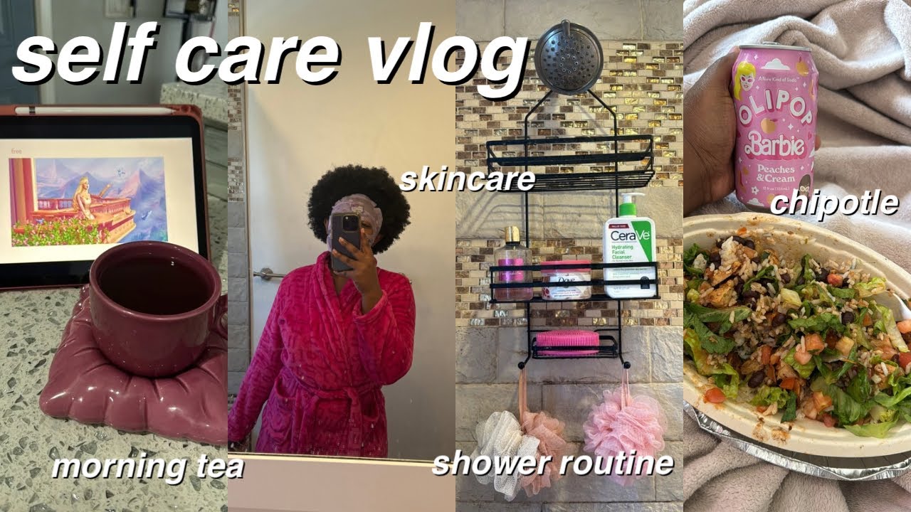 SELF CARE VLOG 🧖🏾‍♀️💅🏾🫧: hygiene shopping, shower routine, skincare, painting nails, face mask