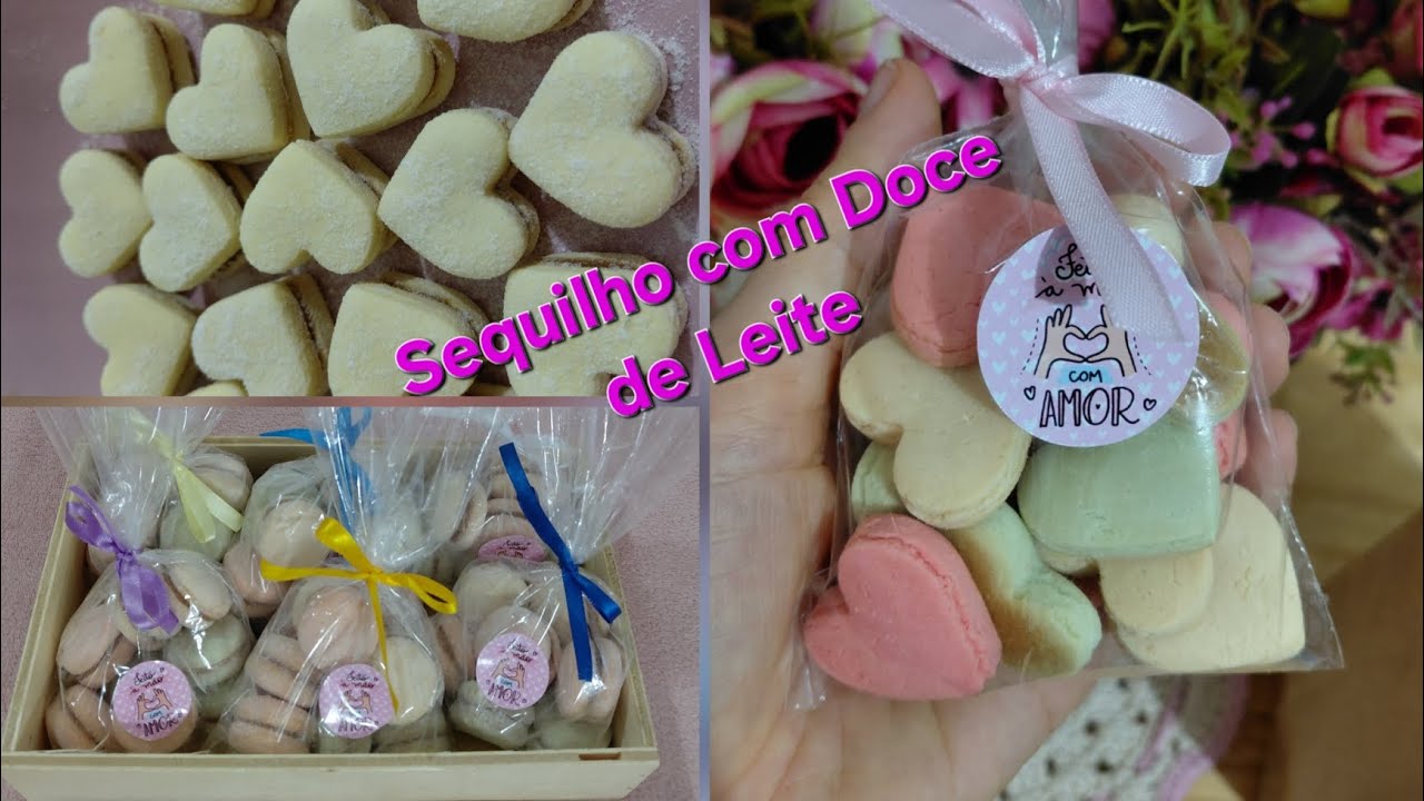 BISCOITOS SEQUILHOS RECHEADOS COM DOCE DE LEITE 