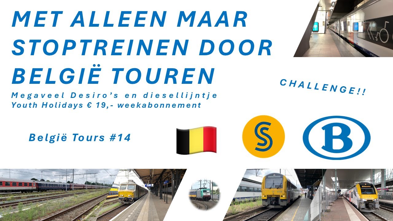Met ALLEEN STOPTREINEN dwars door héél BELGIË!! - België Tours #14 #detreinreizigervlogt