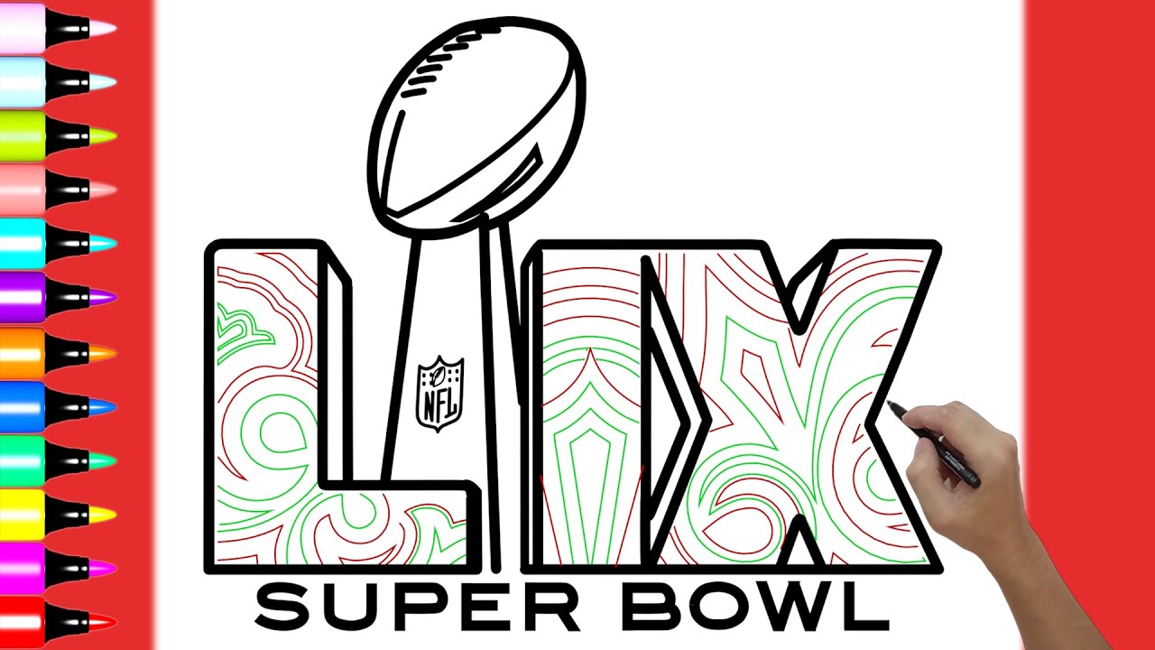 How to Draw The Super Bowl LIX logo | Easy Drawing Step by Step NFL Super Bowl Logo