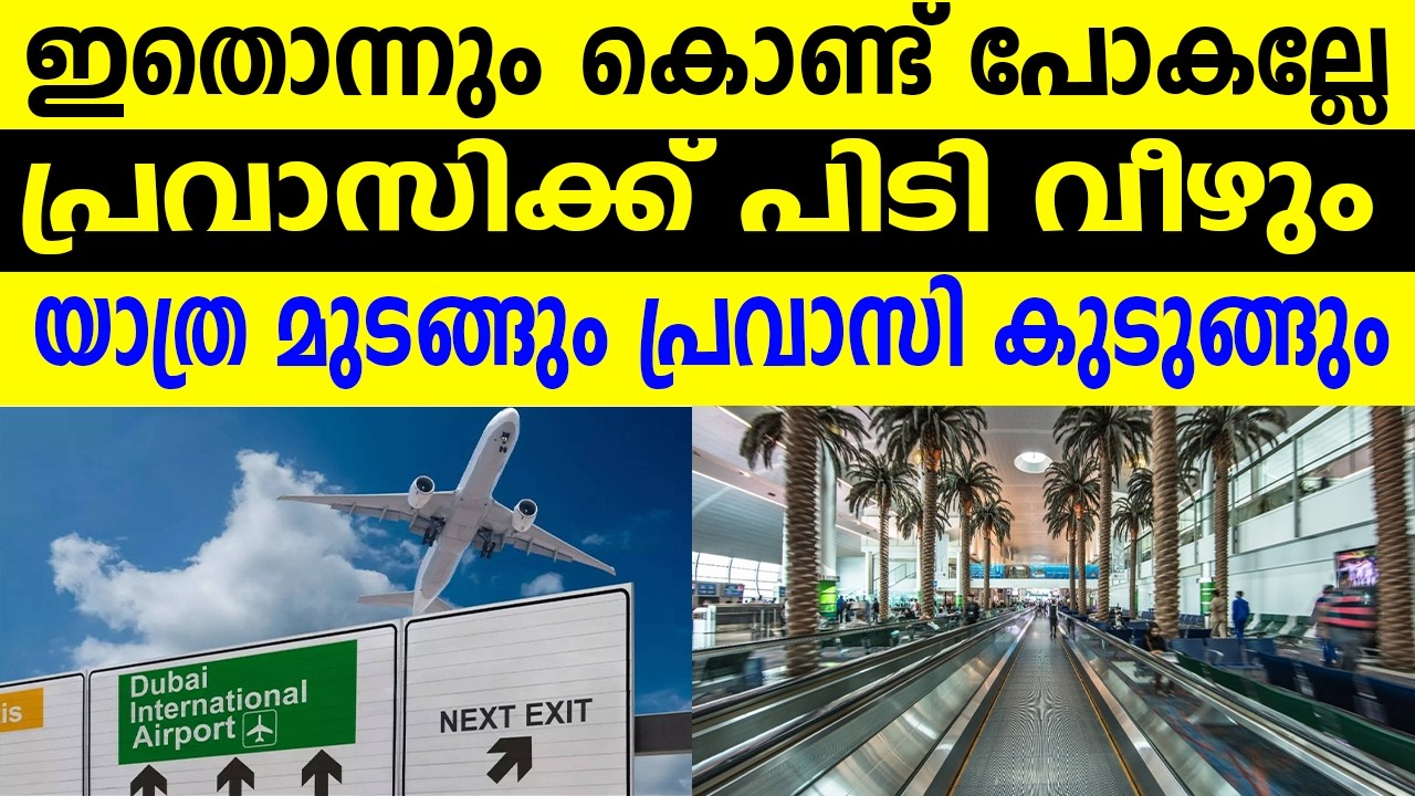 ഇതൊന്നും കൊണ്ട് പോകല്ലേ പ്രവാസിക്ക് പിടി വീഴും യാത്ര മുടങ്ങും പ്രവാസി കുടുങ്ങും