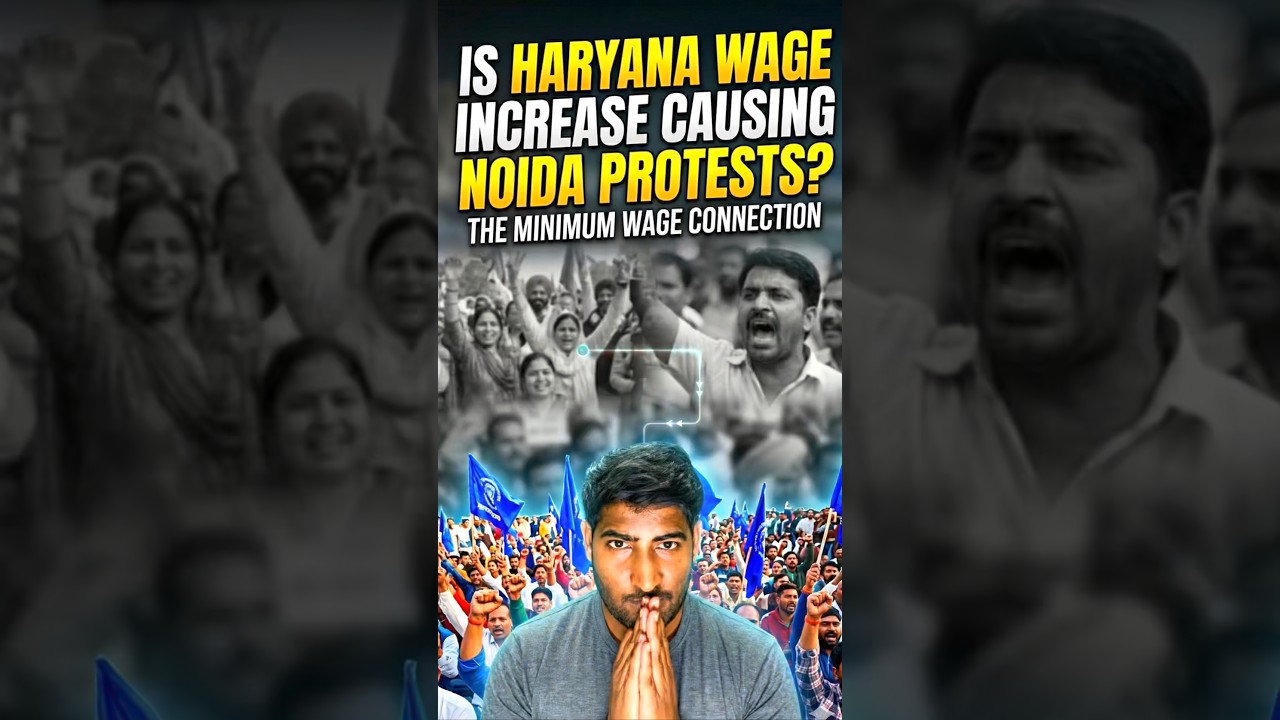 Is Haryana wage increase causing noida protest?The minimum wage connection😮||noida protest||#viral