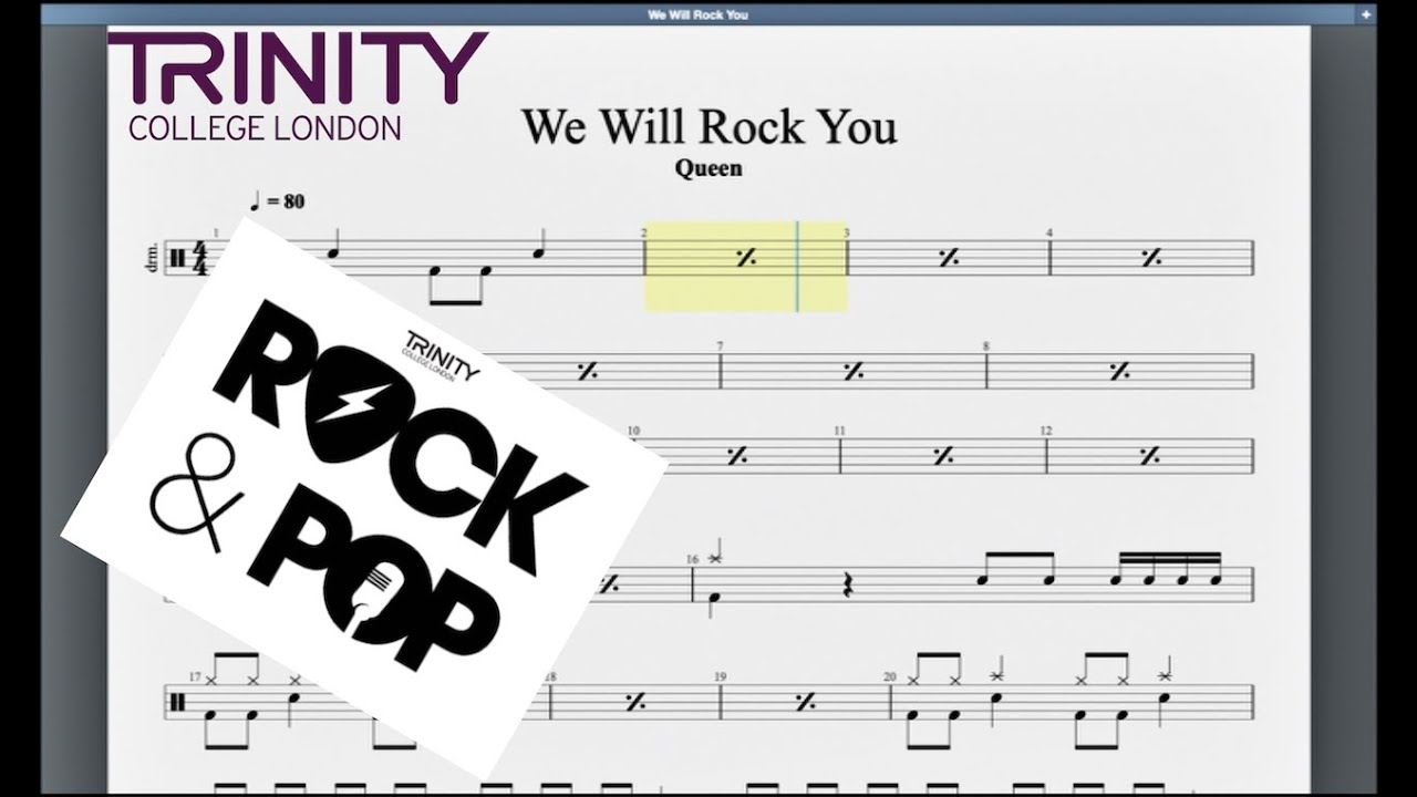 We Will Rock You Trinity Initial Grade Drums