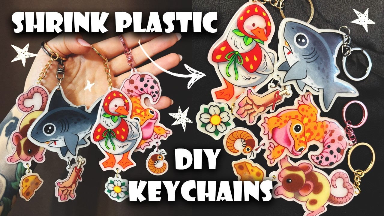 How To DIY: Shrink Plastic  Keychains ✧˖°