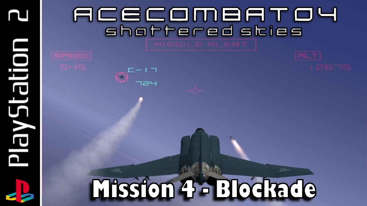 Ace Combat 04: Shattered Skies (PS2) | Миссия 4 - Блокада | Сложный уровень - Слепой режим