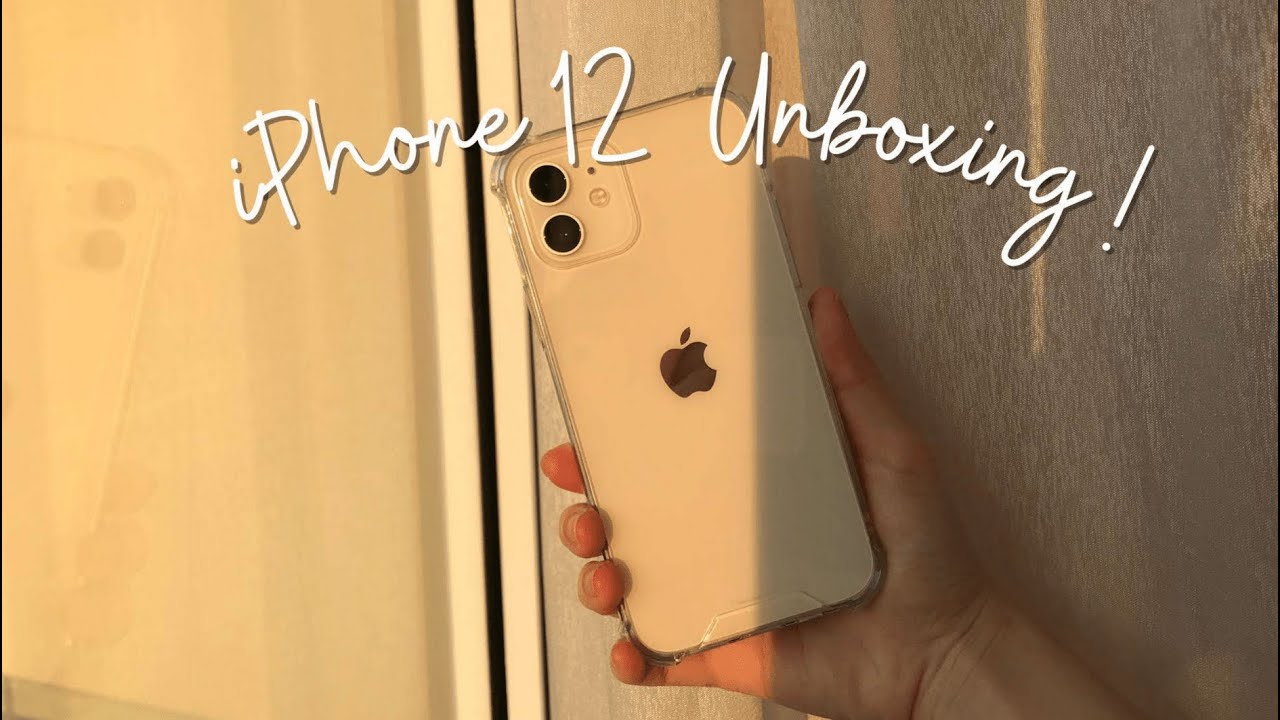 unboxing iPhone 12 in white + accessories 🤍