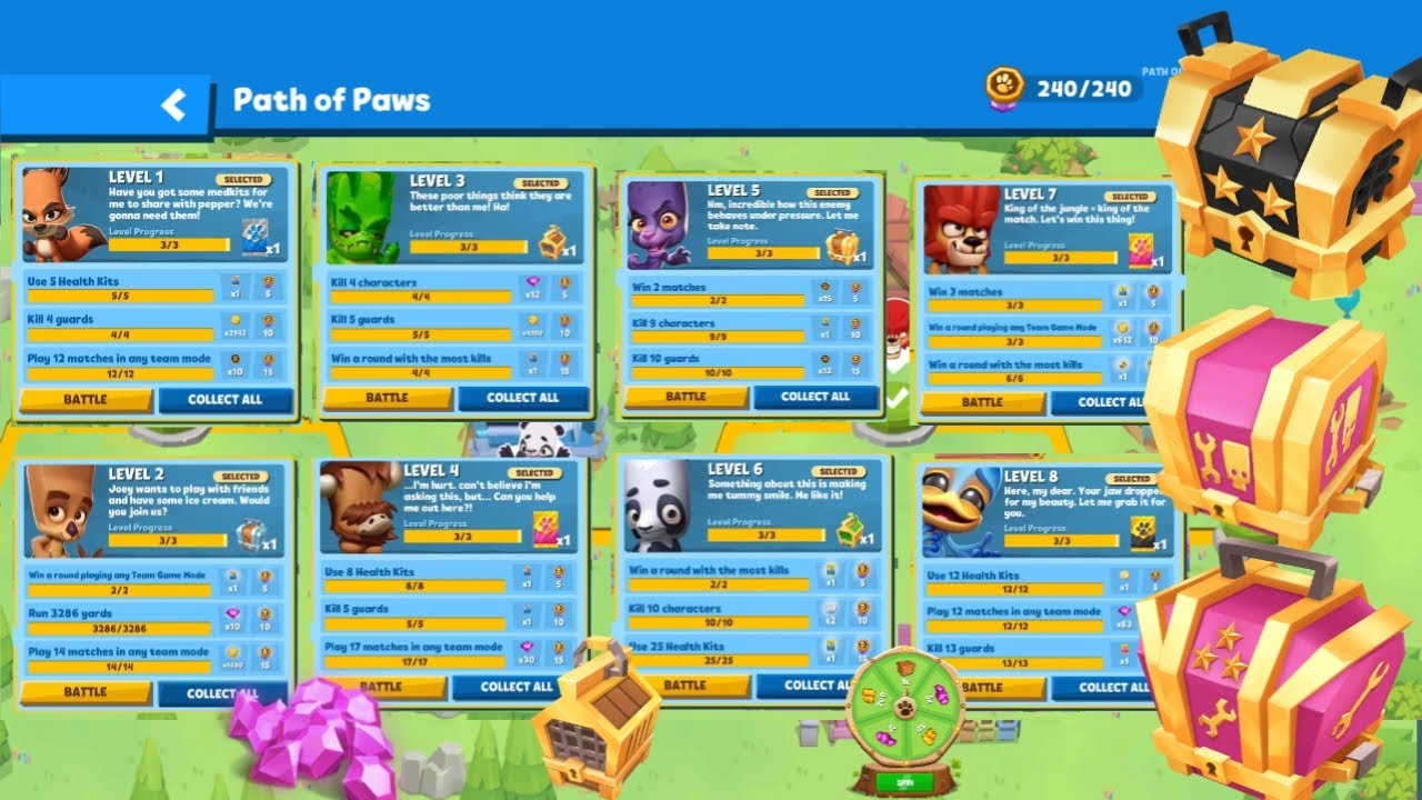 zooba path of paws round with the most kills squad trio duo gameplay