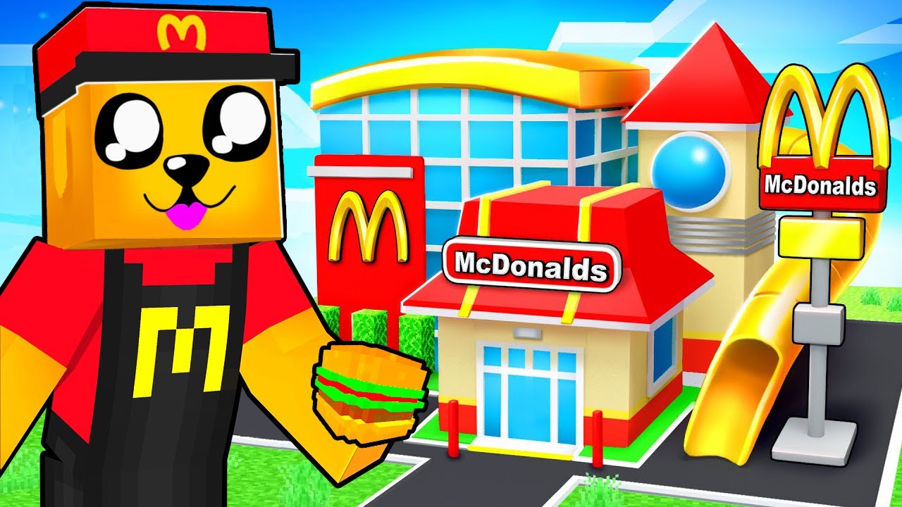 Pracuju v MCDONALDS v Minecraftu!🍔🍟