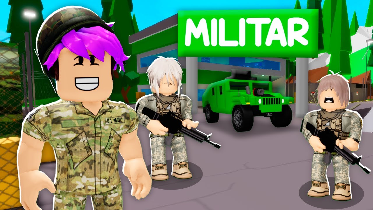 EU FINGI SER SOLDADO e INVADI A BASE MILITAR! Brookhaven