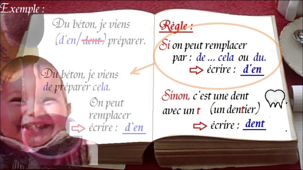 1000 mots français : d’en dent, une astuce facile par homonyme