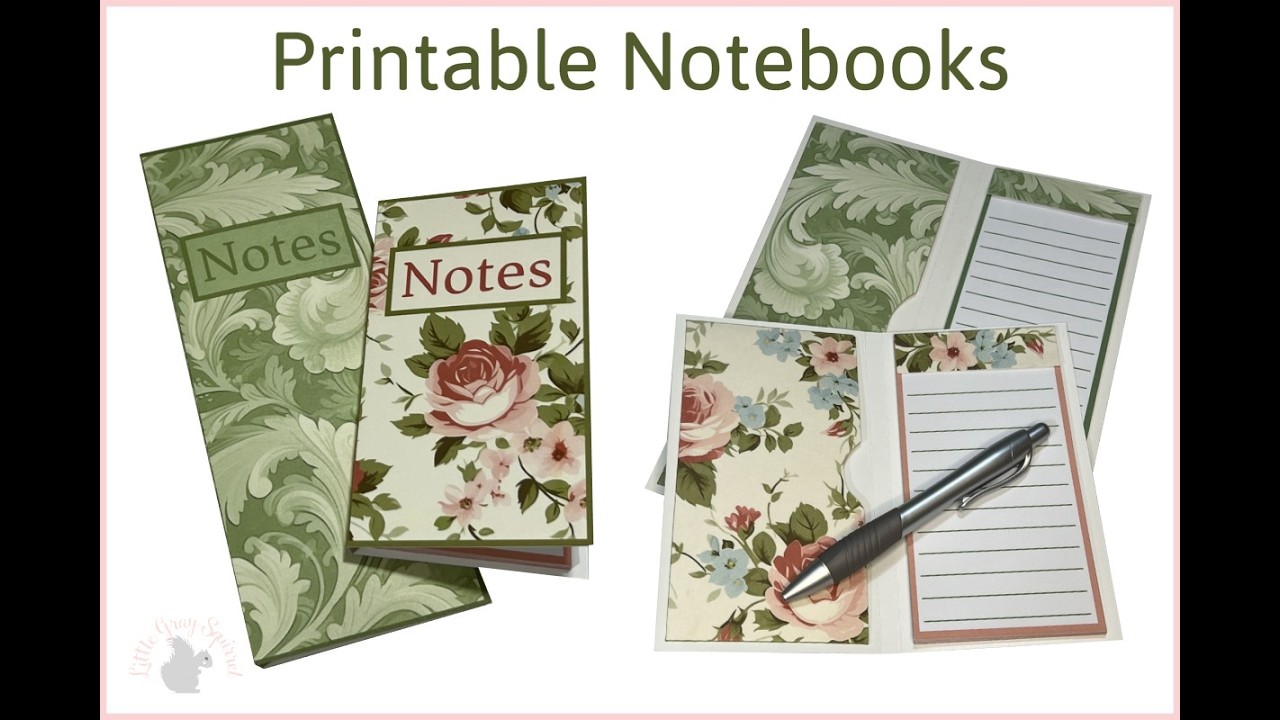 Making a handmade printable notepad with cover and pocket