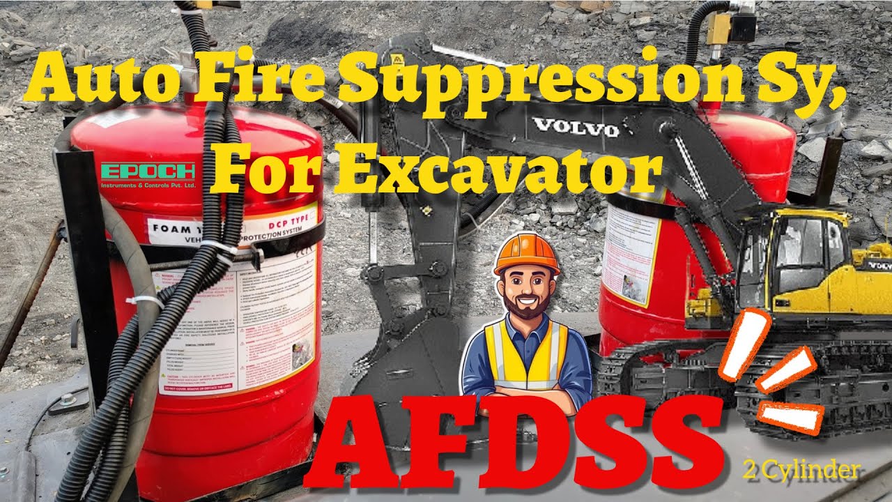 AFDSS for Excavator | Auto fire suppression system for mining | Auto fire DGMS #autofire #dgms #fire