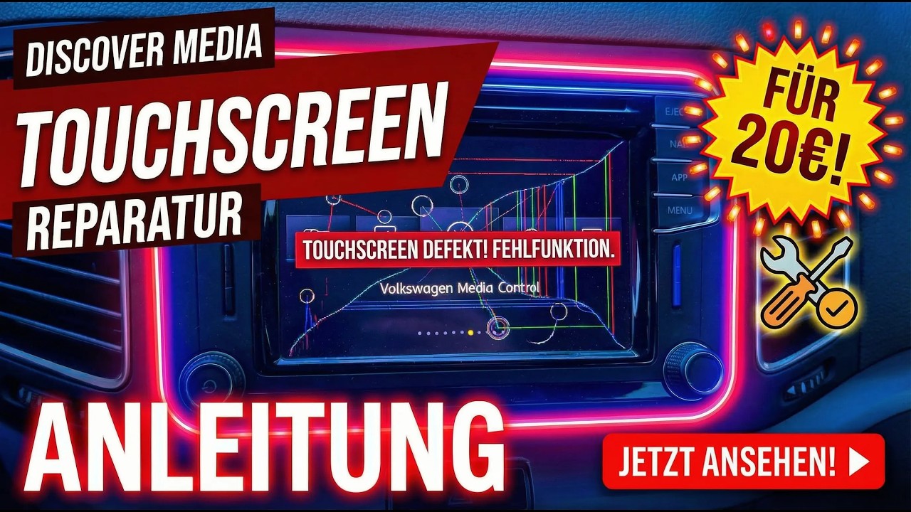 🚨VW Discover Media PQ | Touchscreen Defekt 🪛 | Reparatur für 22€ 💸 | MIB2 | Fix | So wirds gemacht❗️