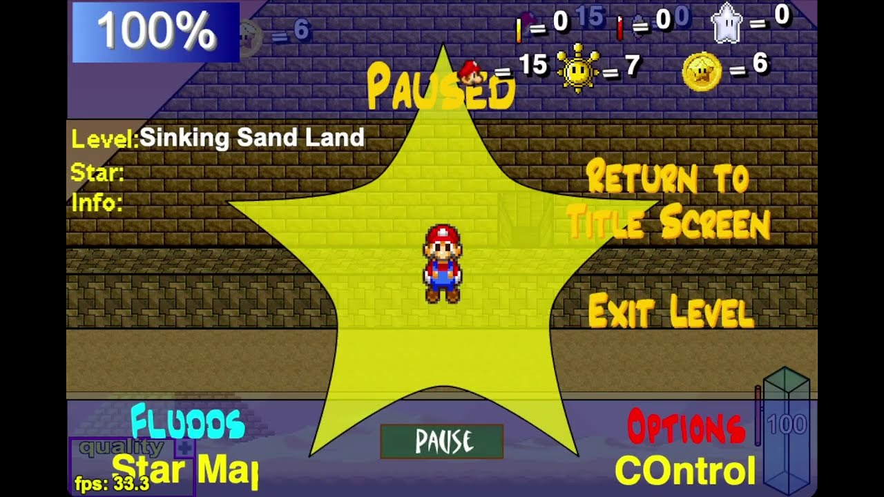 Casual(?) unedited run of Super Mario 63's first beta I found on FlashPoint (100%? Max% at least)