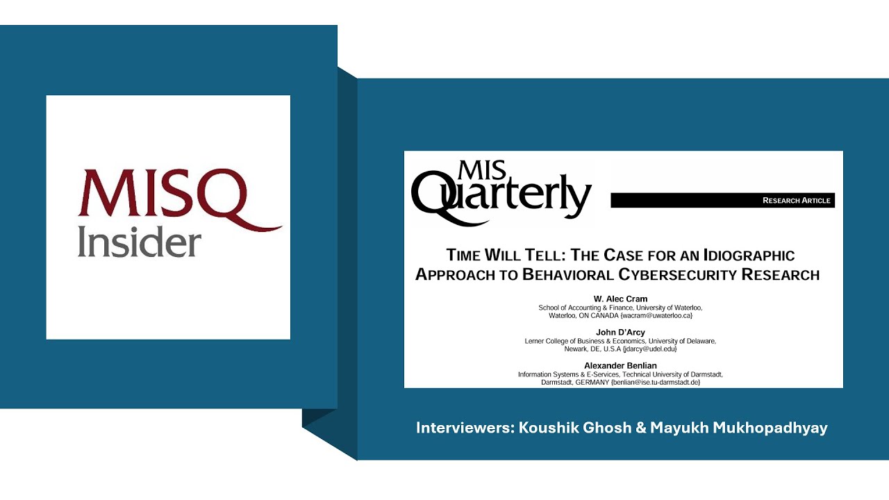 TIME WILL TELL - Cram, W. A., D'Arcy, J., & Benlian, A. (2024) - MISQ Insider