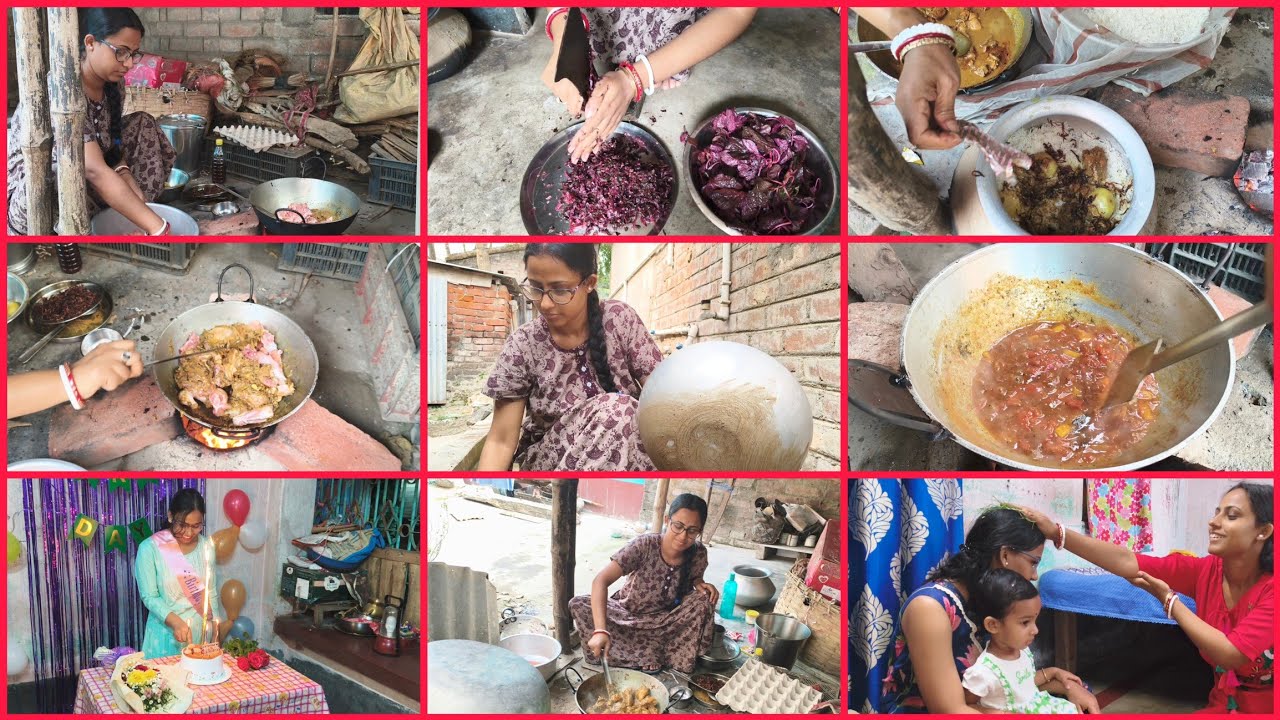 বোনের জন্মদিনে মাটির উনুনে নিজে হাতে সব রান্না করলাম.....জন্মদিনে বোন পেলো জীবনের সবচেয়ে বড় উপহার🎁