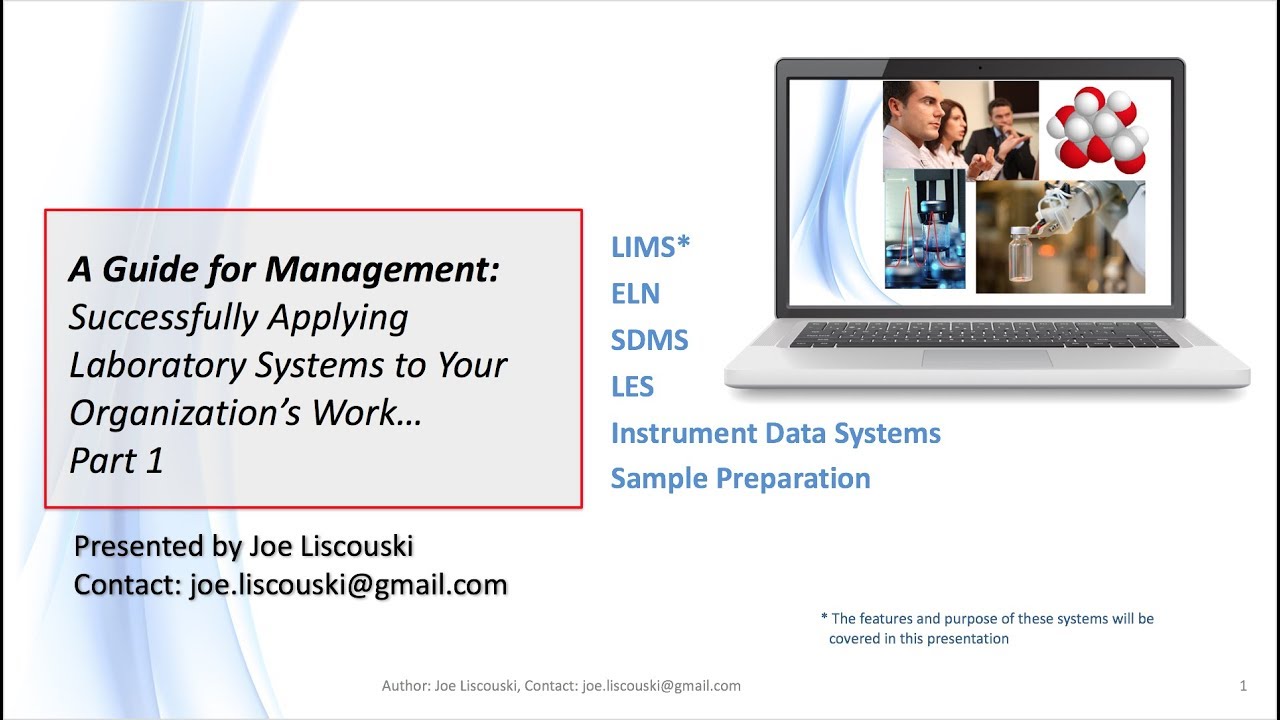 Part 1 Successfully Applying Laboratory Systems to Your Organization's Work