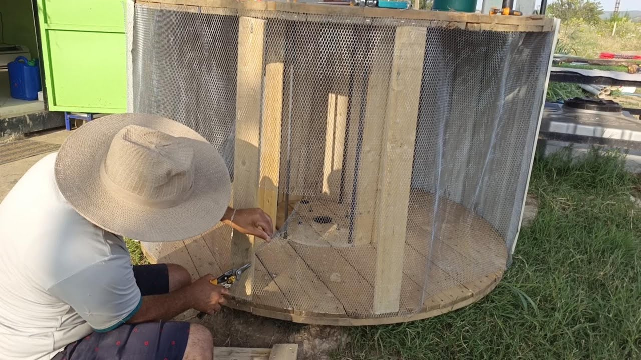 How I Build a Chicken Coop from a Giant Wire Spool