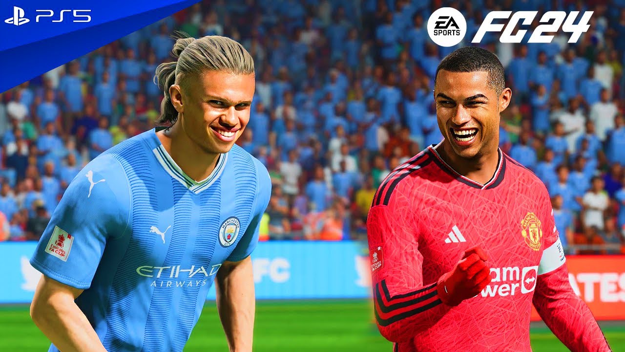 Haaland vs Ronaldo | Man City vs Man United | FACup FINAL | FC24 PS5