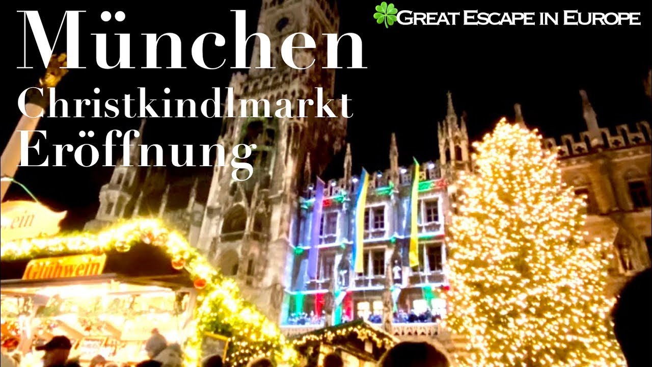 Munich Germany  illuminates the opening of the Christmas market at Marienplatz🎄