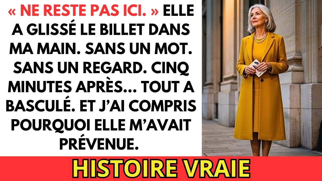 ELLE A GLISSÉ UN BILLET DANS MA MAIN — « NE RESTE PAS ICI ». CINQ MINUTES APRÈS, TOUT A BASCULÉ.