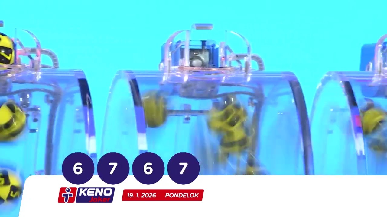 Žrebovanie TIPOS 19. 01. 2026 - KENO 10, EXTRA V&Yacute;PLATA, V&scaron;etko alebo nič