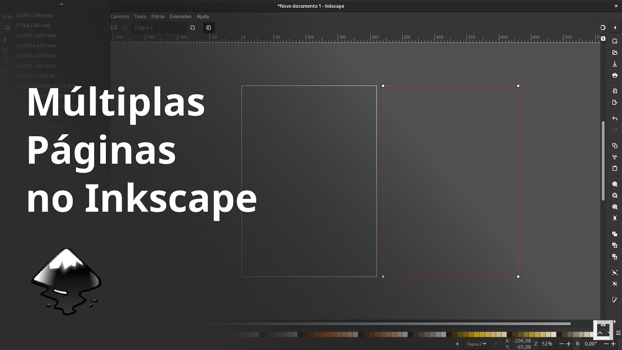 Múltiplas Páginas no Inkscape