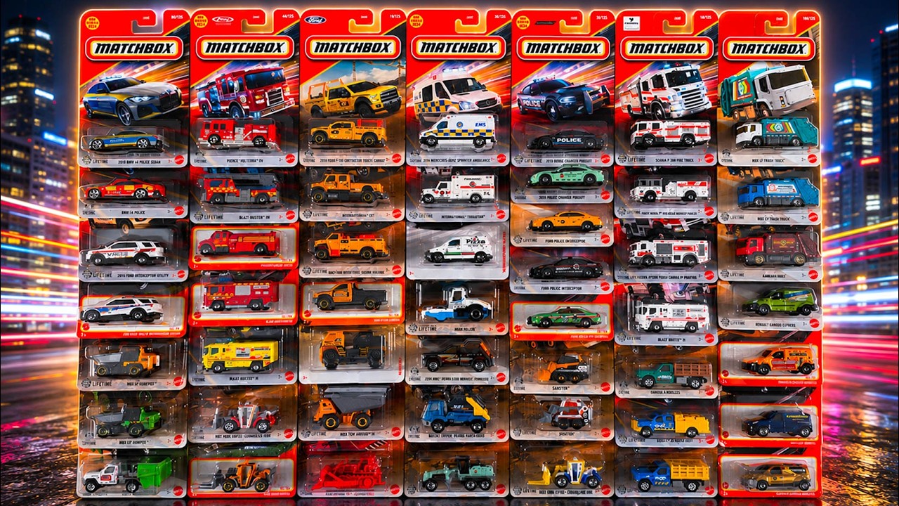 Распаковка 50 машинок Matchbox из серии City!